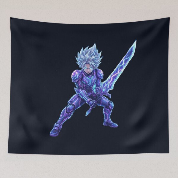 Item preview, Neon Thunder Anime Warrior designed and sold by ThroneOfAnime.
