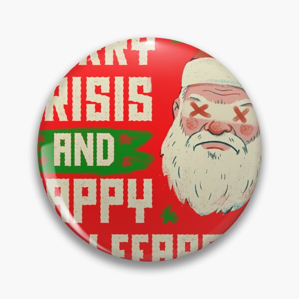 Item preview, Merry Crisis and Happy New Fears | Funny Anti-Christmas Grumpy Santa Retro Humor designed and sold by AdyKurniawan.