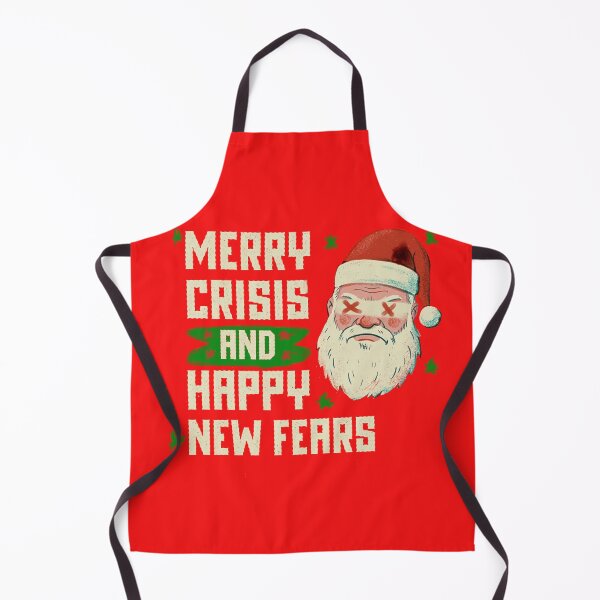 Item preview, Merry Crisis and Happy New Fears | Funny Anti-Christmas Grumpy Santa Retro Humor designed and sold by AdyKurniawan.