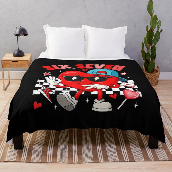 Aperçu de l'œuvre Mème drôle Six Seven 6 7 Saint-Valentin Groovy Heart Hommes Garçon Enfant créée et vendue par facegm.