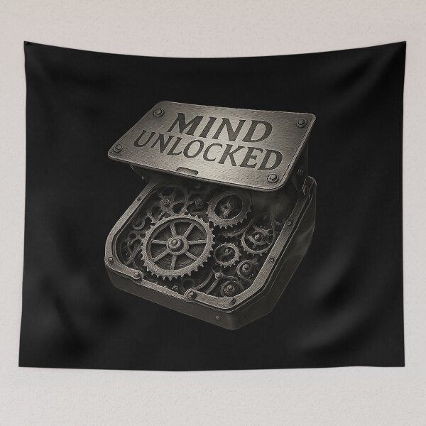 Item preview, Mind Unlocked - Steampunk Hatch with Gears designed and sold by MKreative Studio.