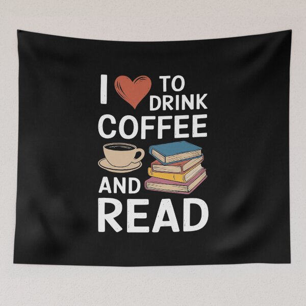 Item preview, I Love To Drink Coffee and Read Reading Book Nerd  designed and sold by AquaKiev.