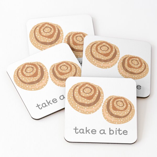 Item preview, Take A Bite Buns Baking Humor Swedish Cinnamon Buns designed and sold by Stick People Designs.