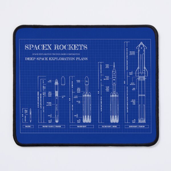 Item preview, SPACEX Rockets (Blueprint) designed and sold by BGALAXY.