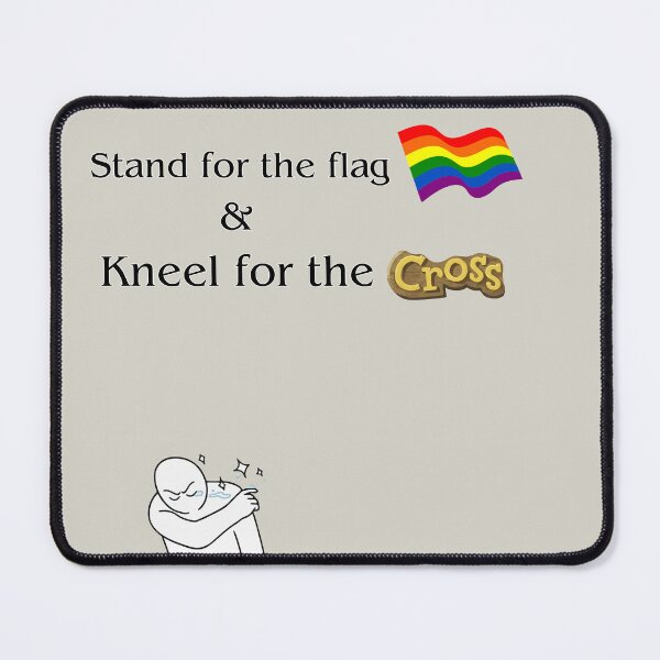 Item preview, Stand for the flag, kneel for the cross designed and sold by frogmonster-web.