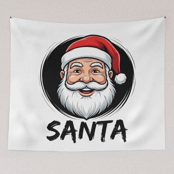 Item preview, Jolly Santa Claus Face Classic Christmas Grunge Typography designed and sold by SoulenCify.