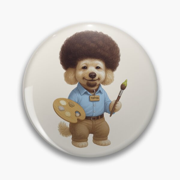 Item preview, Artist Toffee – Cozy Painter Pup designed and sold by Mert Creates – Toffee & Rozi.
