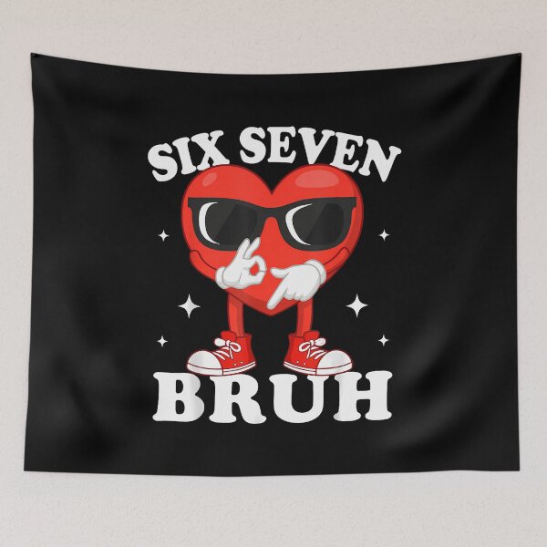 Item preview, Funny Dabbing Heart Bruh 67 Meme Valentine'S Day  designed and sold by facegm.