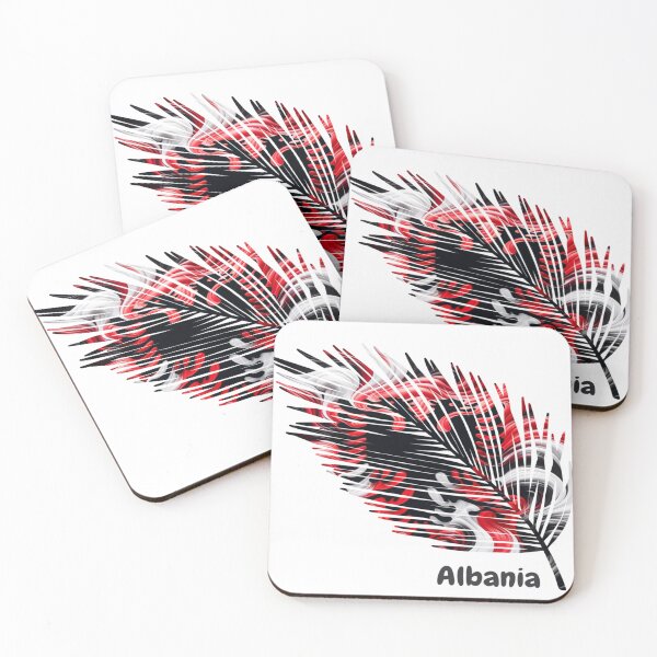 Item preview, Abstract Albania Flag – Feather Design designed and sold by ArteJorge48.