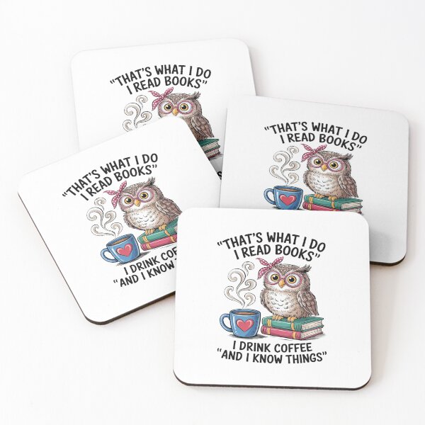 Item preview, I Read Books I Drink Coffee And I Know Things Owl Lady  designed and sold by AquaKiev.