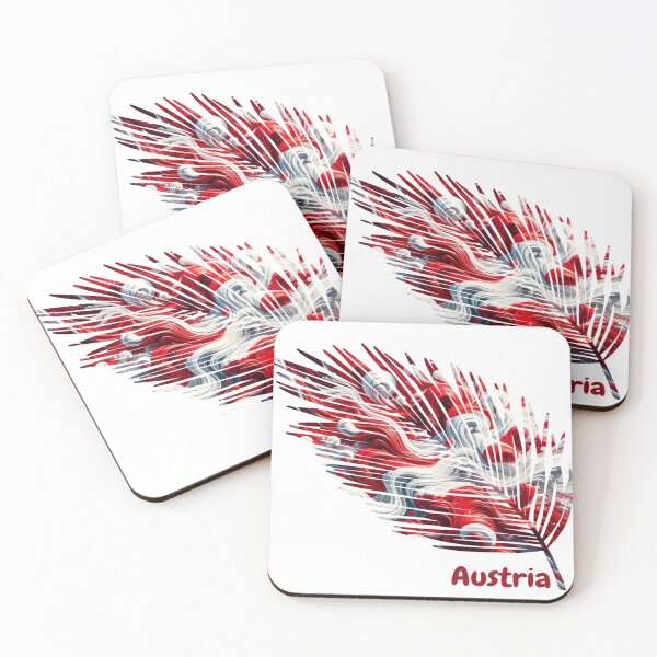 Item preview, Abstract Austria Flag – Feather Design designed and sold by ArteJorge48.