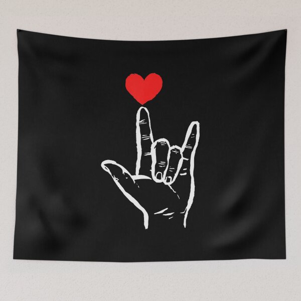 Item preview, Asl I Love You Hand Heart American Sign Language Valentine designed and sold by JanieLucia.