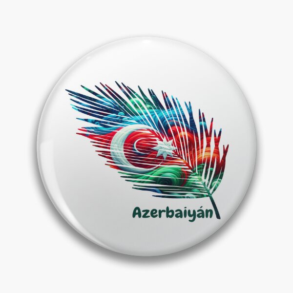 Item preview, Abstract Azerbaijan Flag – Feather Design designed and sold by ArteJorge48.