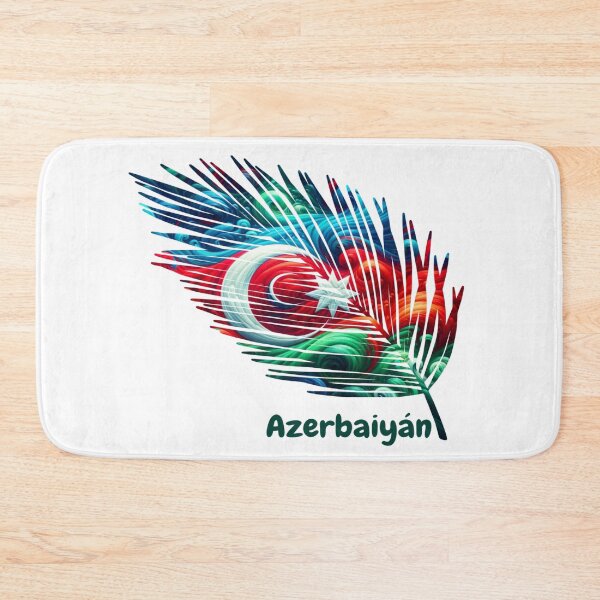Item preview, Abstract Azerbaijan Flag – Feather Design designed and sold by ArteJorge48.