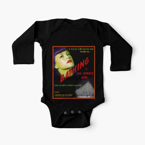 Bathing & the Single Girl Poster Long Sleeve Baby One-Piece