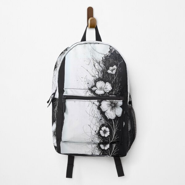 Item preview, Black White Etched Grunge Floral Stamp Two Sides Dual designed and sold by TackyTime.