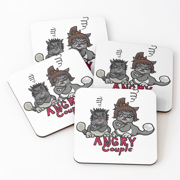 Item preview, Cute Cat Couple – Angry Couple designed and sold by onurunderartworks.