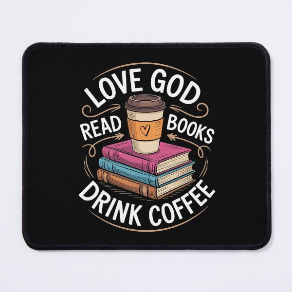 Item preview, Love God Drink Coffee Read Books Lovers  designed and sold by MythWoot.