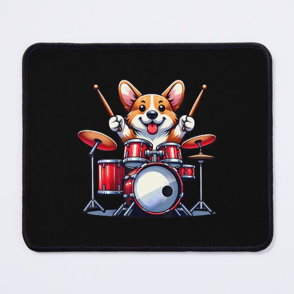 Item preview, Cute Corgi Dog Playing Drums Drumset Funny Drummer designed and sold by TerryAnnie.