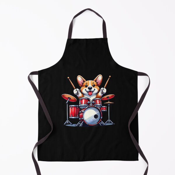 Item preview, Cute Corgi Dog Playing Drums Drumset Funny Drummer designed and sold by TerryAnnie.
