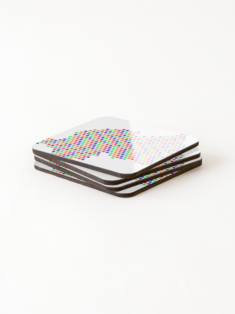 Thumbnail 4 of 5, Coasters (Set of 4), Multicolored Rhinestone Rwanda designed and sold by TheIconSmith.
