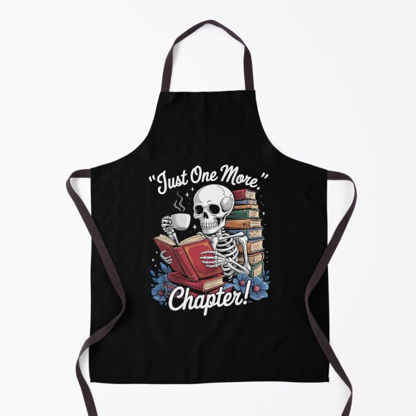 Item preview, just one more chapter skeleton reading books Coffee  designed and sold by AquaKiev.