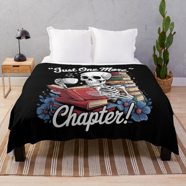 Item preview, just one more chapter skeleton reading books Coffee designed and sold by AquaKiev.