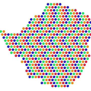 Artwork thumbnail, Multicolored Rhinestone Zimbabwe by TheIconSmith