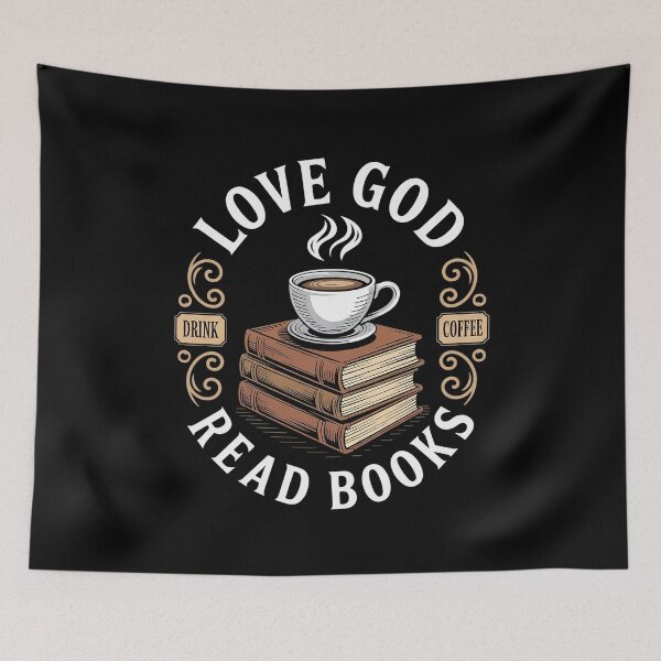 Item preview, Love God Drink Coffee Read Books Lovers Christian  designed and sold by MythWoot.