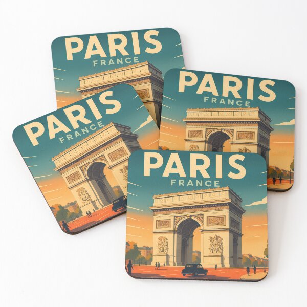 Item preview, Paris – Arc de Triomphe Vintage Travel Poster - Urban Retro Design designed and sold by Earth Celebration Designs.