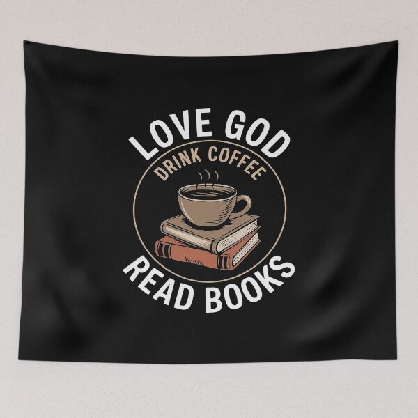 Item preview, Love God Drink Coffee Read Books Christian  designed and sold by MarryIsMonth.
