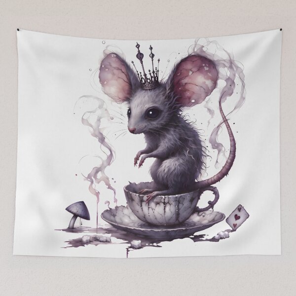 Item preview, Gothic Watercolor Mouse Queen Cute Dark Fantasy designed and sold by RubisLeaf.