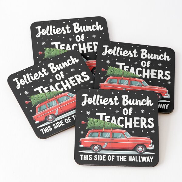 Item preview, Jolliest Bunch Of Teachers Vintage Station Wagon Christmas Tree designed and sold by GenioFin.