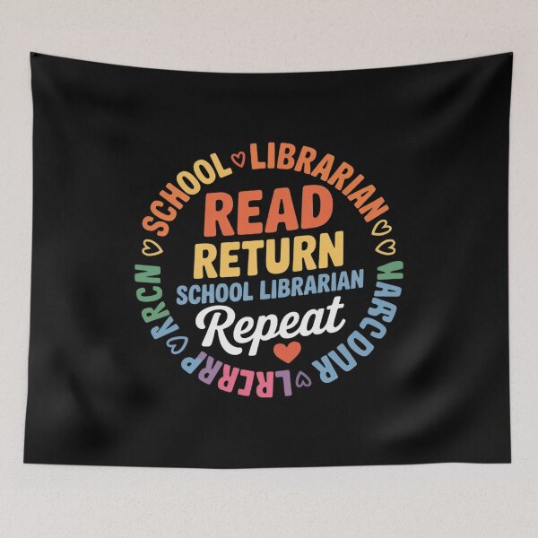 Item preview, Read Return Repeat School Librarian Library LibrarianLife  designed and sold by VerseFarm.