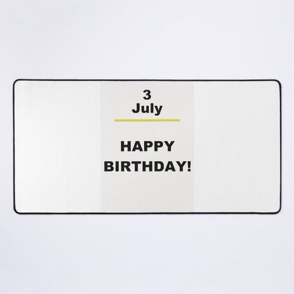Item preview, Minimalist Happy Birthday Design — July 3 designed and sold by ariksworld.