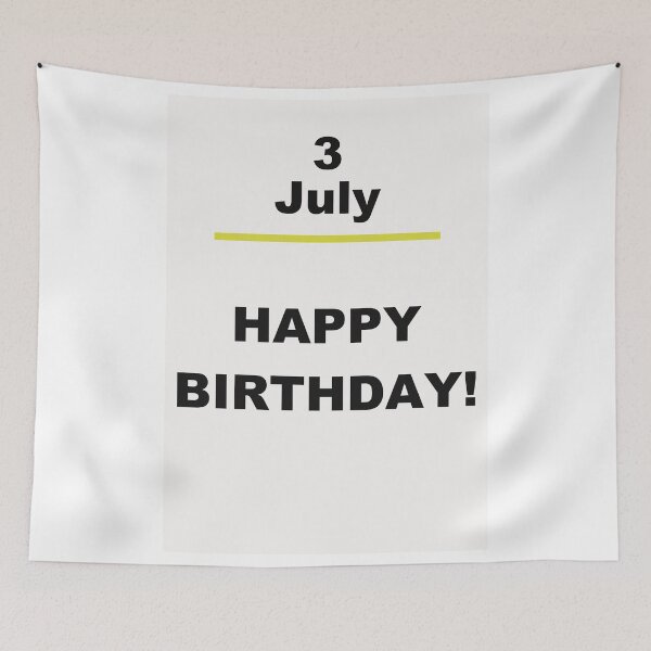 Item preview, Minimalist Happy Birthday Design — July 3 designed and sold by ariksworld.