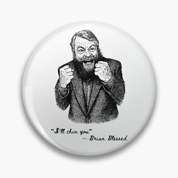 Item preview, I’ll Chin You | Hand-Drawn Brian Blessed Style Illustration designed and sold by gogopachinko.