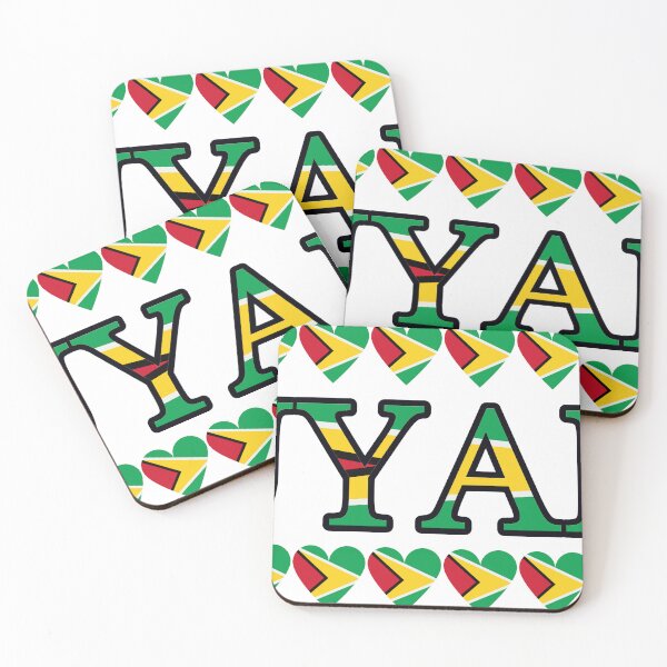Item preview, Guyana Flag Letters And Hearts designed and sold by TheIconSmith.