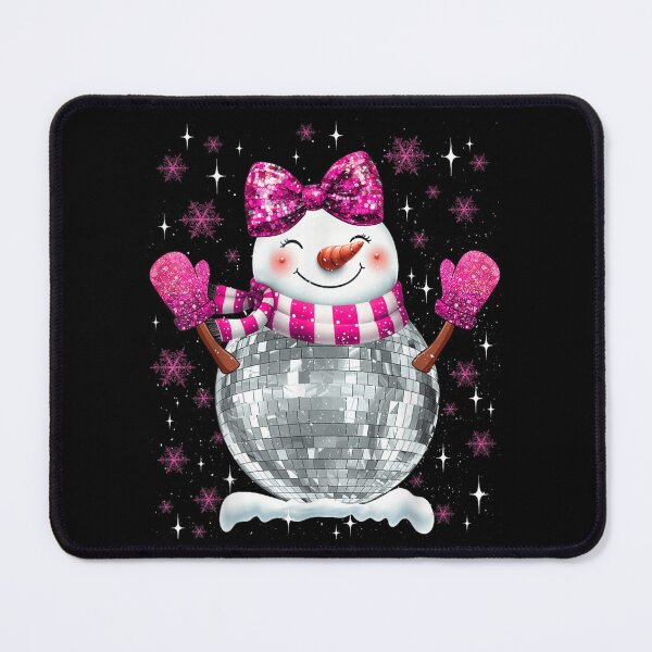 Item preview, Disco Ball Snowman Pink Sequin Bow Glam Christmas Party Queen designed and sold by GenioFin.