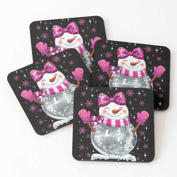 Item preview, Disco Ball Snowman Pink Sequin Bow Glam Christmas Party Queen designed and sold by GenioFin.