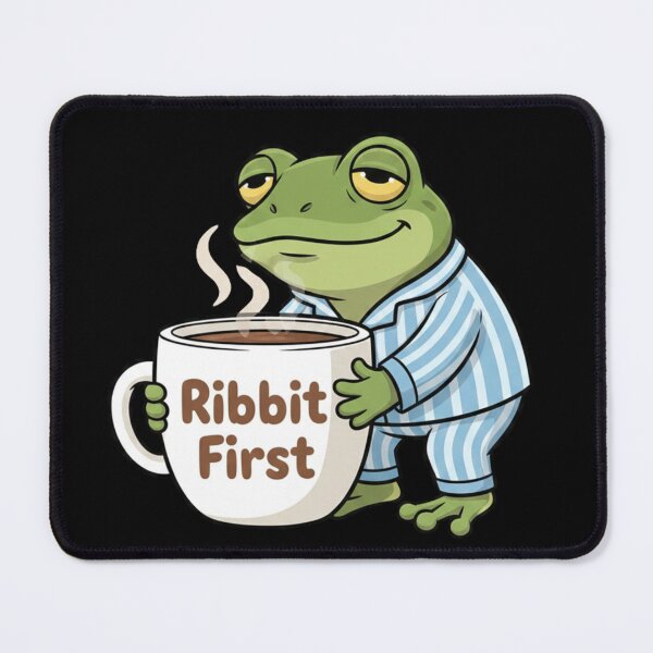 Item preview, Coffee Lover Mr. Frog – Cute Sleepy Frog Coffee T-Shirt designed and sold by harinshop ⭐⭐⭐⭐⭐.