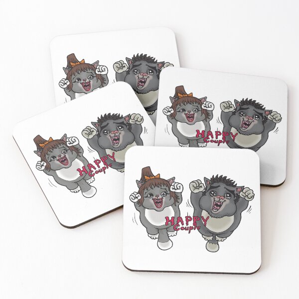 Item preview, Cute Cat Couple – Happy Couple designed and sold by onurunderartworks.
