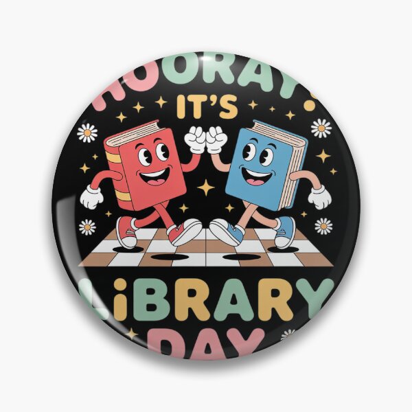 Item preview, Reading Book Lover School Librarian Hooray It's Library Day 1  designed and sold by VerseFarm.