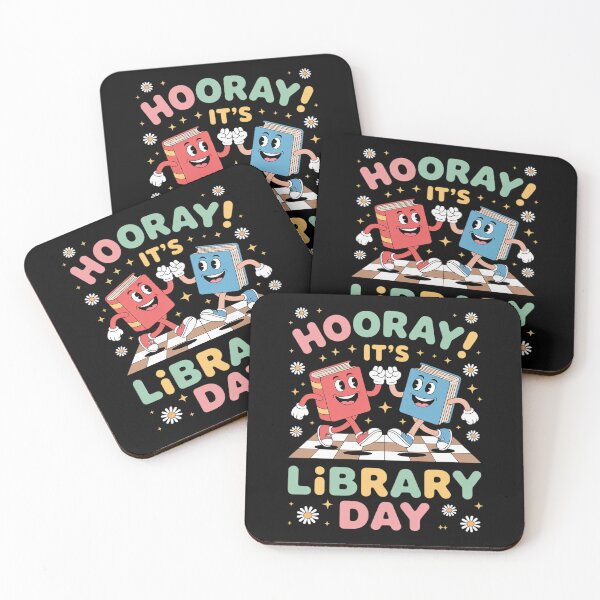 Item preview, Reading Book Lover School Librarian Hooray It's Library Day 1  designed and sold by VerseFarm.