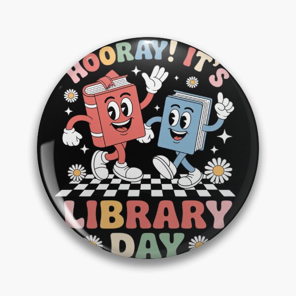 Item preview, Reading Book Lover School Librarian Hooray It's Library Day  designed and sold by VerseFarm.