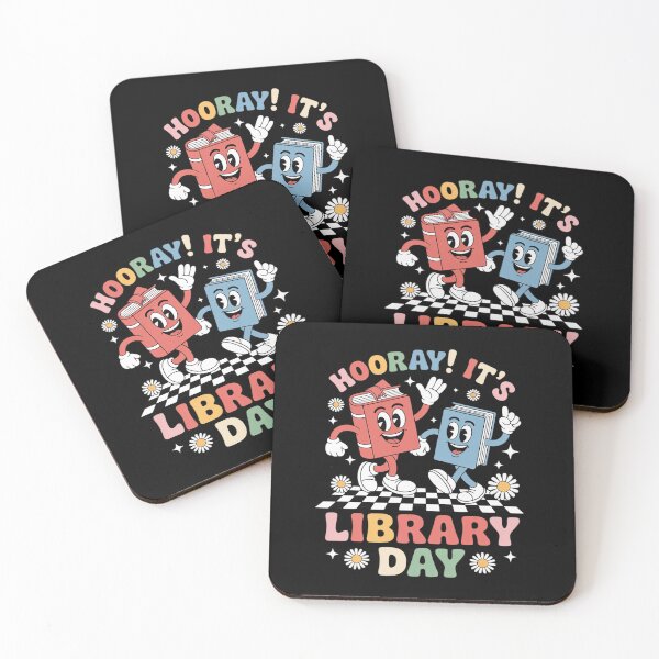 Item preview, Reading Book Lover School Librarian Hooray It's Library Day  designed and sold by VerseFarm.