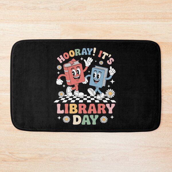 Item preview, Reading Book Lover School Librarian Hooray It's Library Day  designed and sold by VerseFarm.