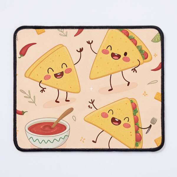 Item preview, Cute Kawaii Quesadilla Trio – Funny Cheese Food Art  designed and sold by VividOrganica.