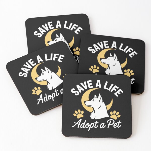 Item preview, Save A Life Adopt A Pet Slogan - Cats and Dogs Pet Paw  designed and sold by RsFilsingerArt.