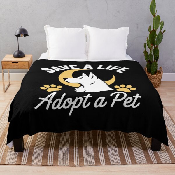 Item preview, Save A Life Adopt A Pet Slogan - Cats and Dogs Pet Paw designed and sold by RsFilsingerArt.